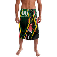 Personalised St Kitts and Nevis Cricket Patriots Lavalava Rising with Caribbean Battlefield