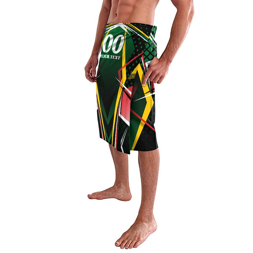 Personalised St Kitts and Nevis Cricket Patriots Lavalava Rising with Caribbean Battlefield