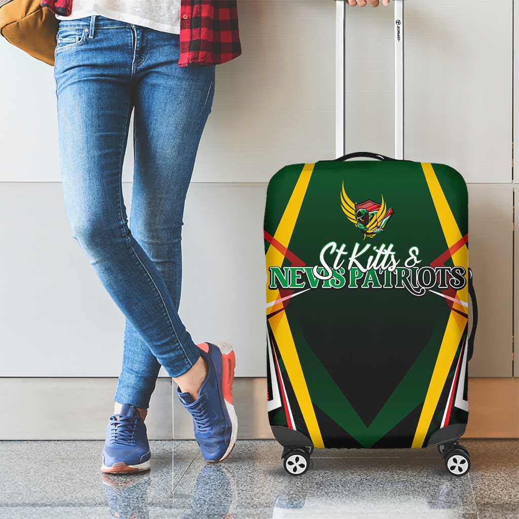 St Kitts and Nevis Cricket Patriots Luggage Cover Rising with Caribbean Battlefield