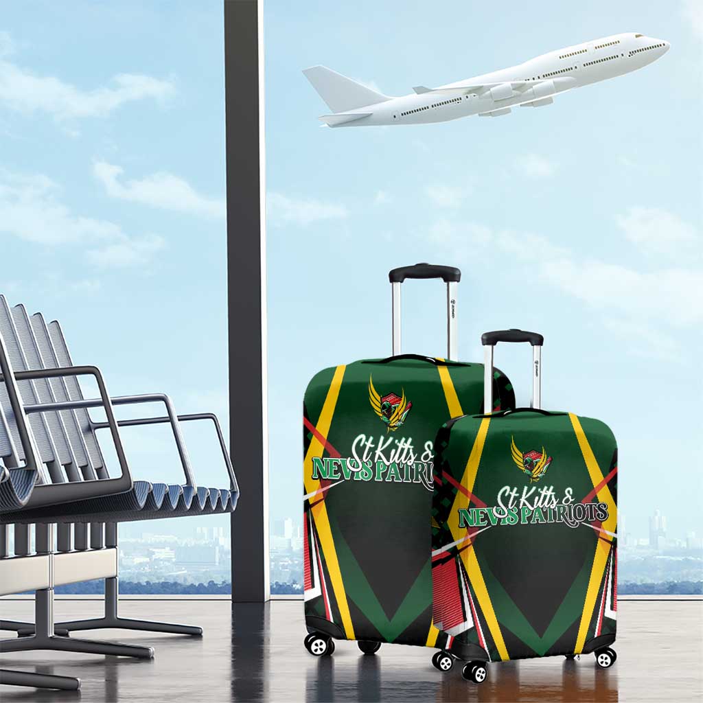 St Kitts and Nevis Cricket Patriots Luggage Cover Rising with Caribbean Battlefield
