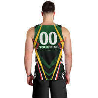 Personalised St Kitts and Nevis Cricket Patriots Men Tank Top Rising with Caribbean Battlefield