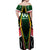 Personalised St Kitts and Nevis Cricket Patriots Off Shoulder Maxi Dress Rising with Caribbean Battlefield