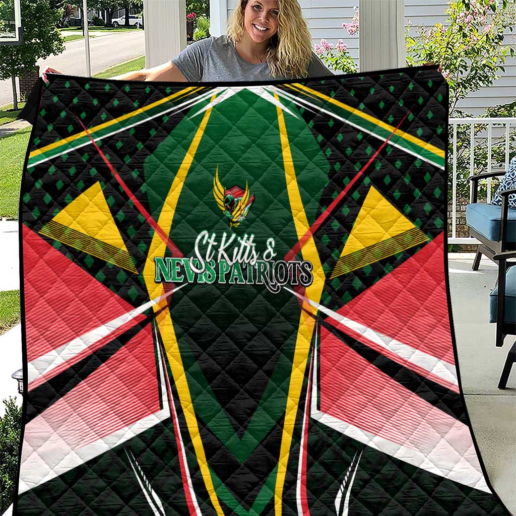 St Kitts and Nevis Cricket Patriots Quilt Rising with Caribbean Battlefield