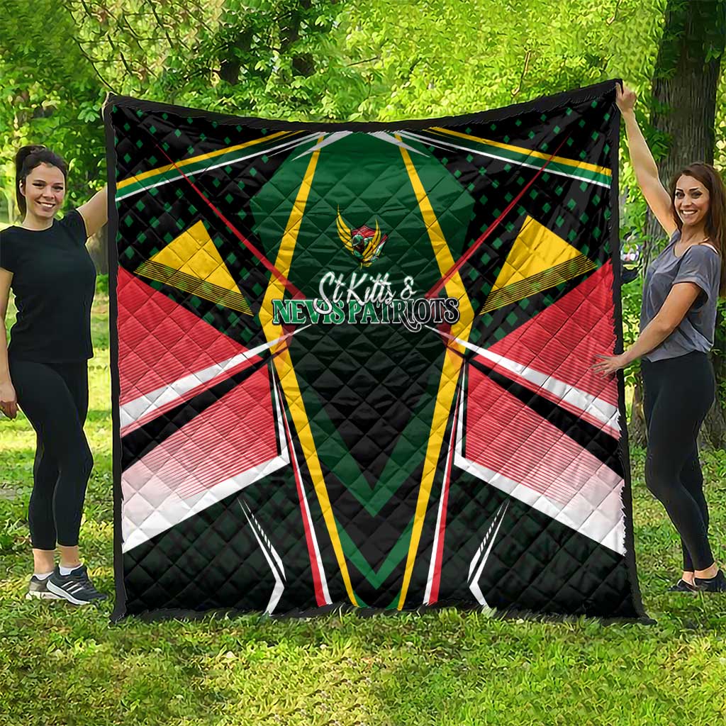 St Kitts and Nevis Cricket Patriots Quilt Rising with Caribbean Battlefield
