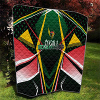 St Kitts and Nevis Cricket Patriots Quilt Rising with Caribbean Battlefield