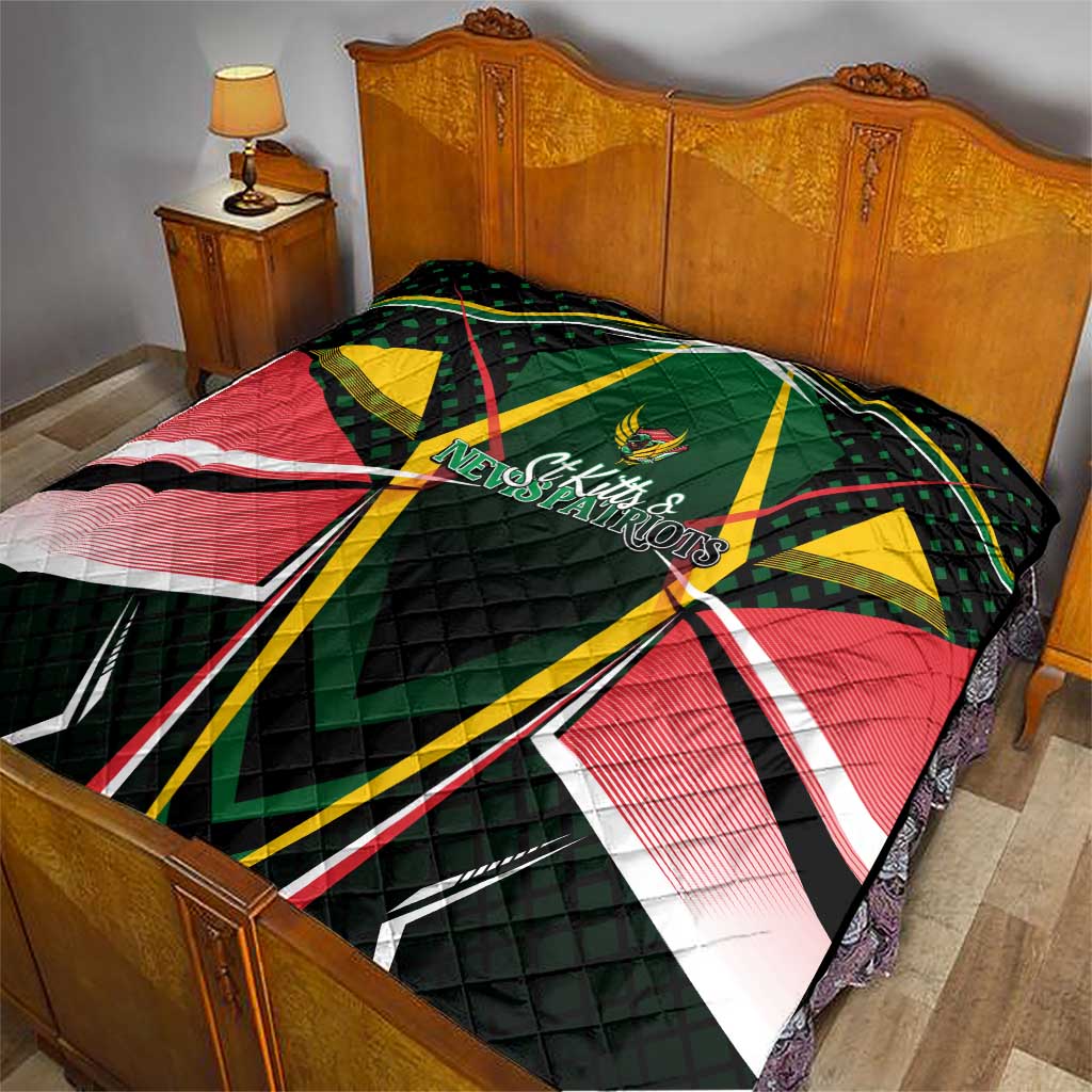St Kitts and Nevis Cricket Patriots Quilt Rising with Caribbean Battlefield