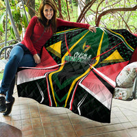 St Kitts and Nevis Cricket Patriots Quilt Rising with Caribbean Battlefield