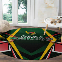 St Kitts and Nevis Cricket Patriots Round Carpet Rising with Caribbean Battlefield