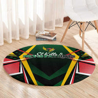 St Kitts and Nevis Cricket Patriots Round Carpet Rising with Caribbean Battlefield