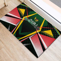 St Kitts and Nevis Cricket Patriots Rubber Doormat Rising with Caribbean Battlefield