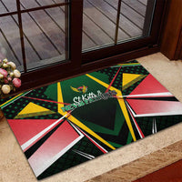 St Kitts and Nevis Cricket Patriots Rubber Doormat Rising with Caribbean Battlefield