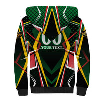 Personalised St Kitts and Nevis Cricket Patriots Sherpa Hoodie Rising with Caribbean Battlefield
