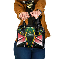 St Kitts and Nevis Cricket Patriots Shoulder Handbag Rising with Caribbean Battlefield