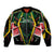 Personalised St Kitts and Nevis Cricket Patriots Sleeve Zip Bomber Jacket Rising with Caribbean Battlefield
