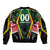 Personalised St Kitts and Nevis Cricket Patriots Sleeve Zip Bomber Jacket Rising with Caribbean Battlefield