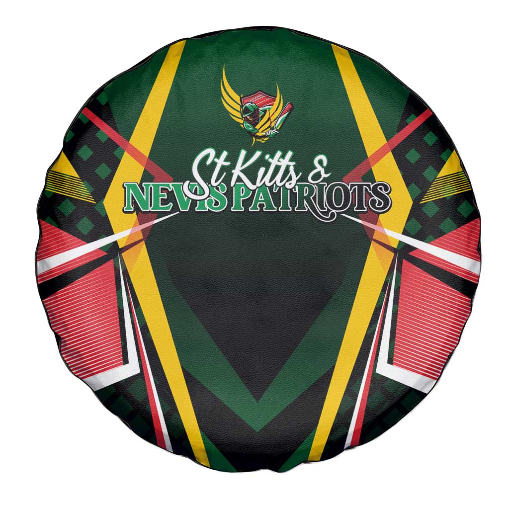 St Kitts and Nevis Cricket Patriots Spare Tire Cover Rising with Caribbean Battlefield