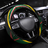 St Kitts and Nevis Cricket Patriots Steering Wheel Cover Rising with Caribbean Battlefield