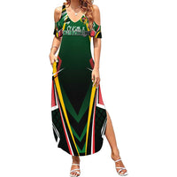 Personalised St Kitts and Nevis Cricket Patriots Summer Maxi Dress Rising with Caribbean Battlefield