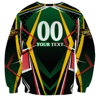 Personalised St Kitts and Nevis Cricket Patriots Sweatshirt Rising with Caribbean Battlefield