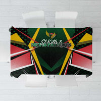 St Kitts and Nevis Cricket Patriots Tablecloth Rising with Caribbean Battlefield