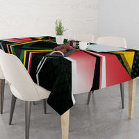 St Kitts and Nevis Cricket Patriots Tablecloth Rising with Caribbean Battlefield