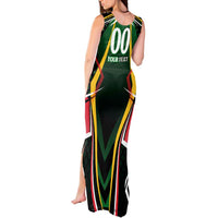 Personalised St Kitts and Nevis Cricket Patriots Tank Maxi Dress Rising with Caribbean Battlefield