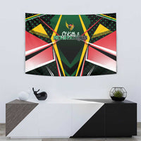 St Kitts and Nevis Cricket Patriots Tapestry Rising with Caribbean Battlefield