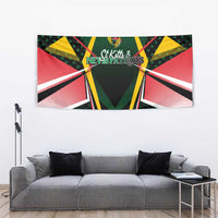 St Kitts and Nevis Cricket Patriots Tapestry Rising with Caribbean Battlefield
