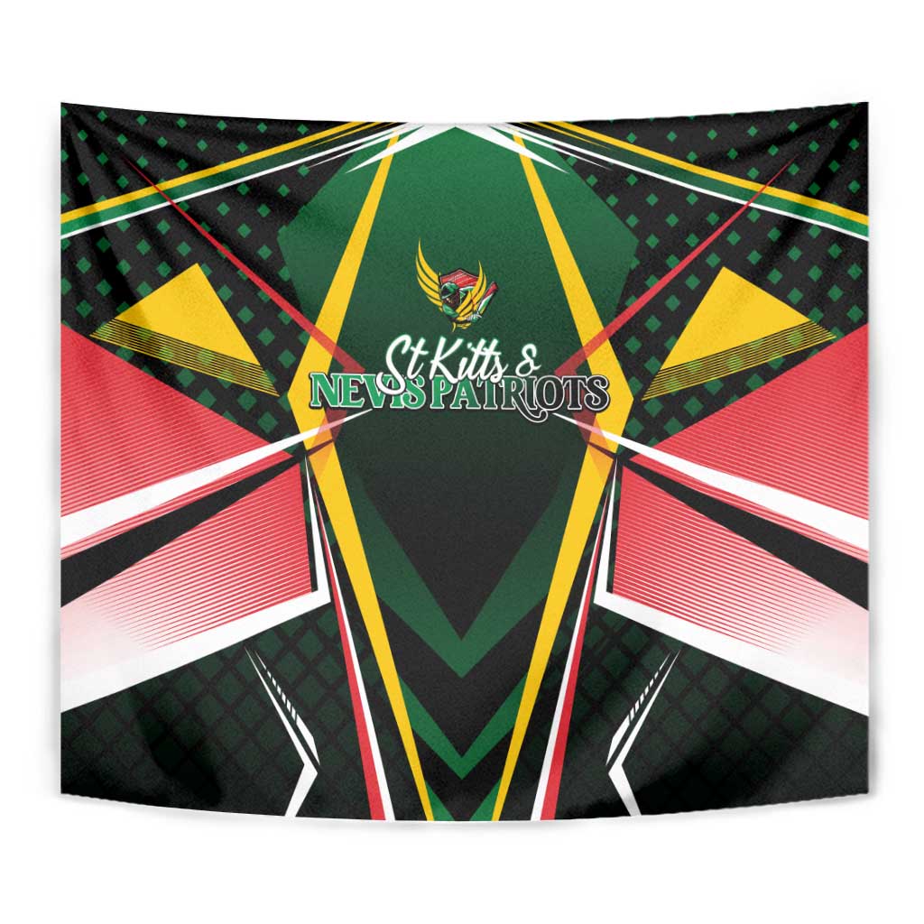 St Kitts and Nevis Cricket Patriots Tapestry Rising with Caribbean Battlefield