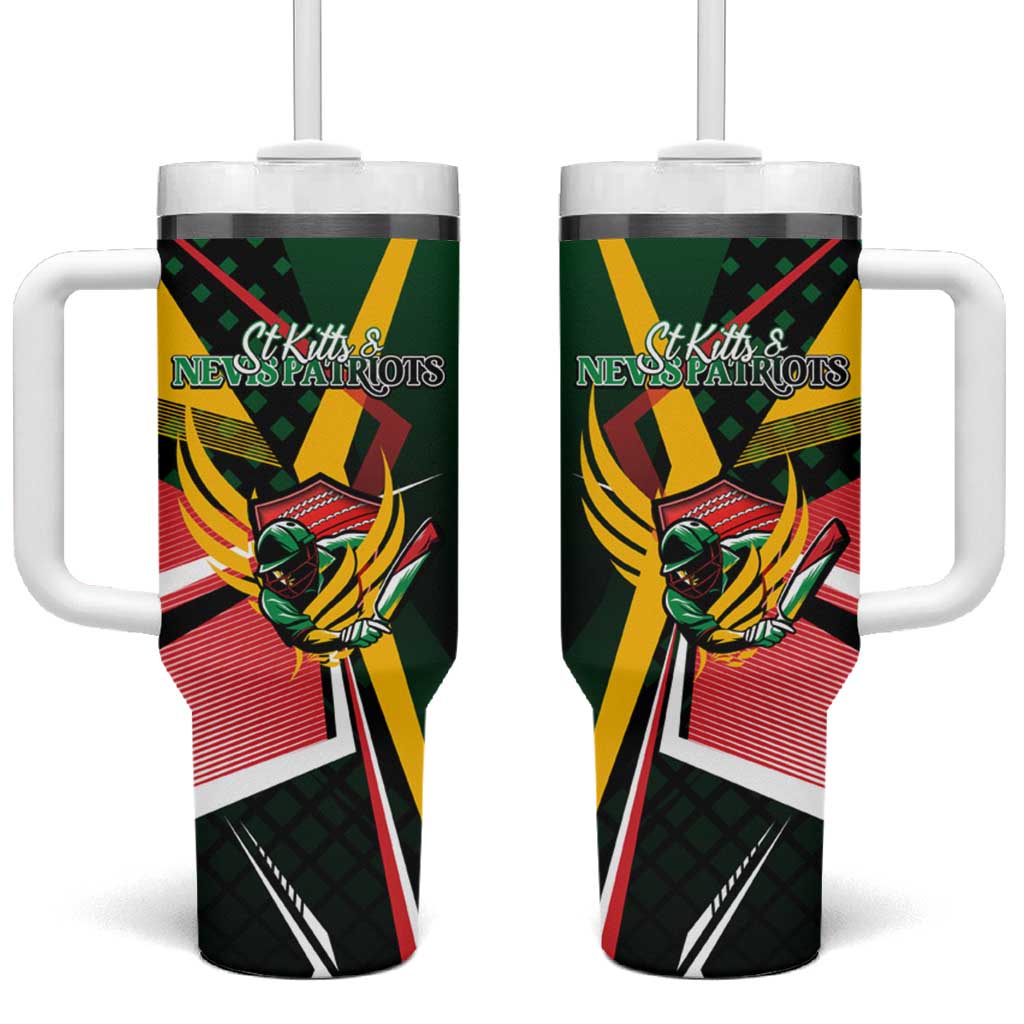 St Kitts and Nevis Cricket Patriots Tumbler With Handle Rising with Caribbean Battlefield