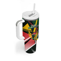 St Kitts and Nevis Cricket Patriots Tumbler With Handle Rising with Caribbean Battlefield