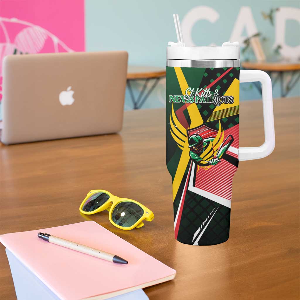St Kitts and Nevis Cricket Patriots Tumbler With Handle Rising with Caribbean Battlefield