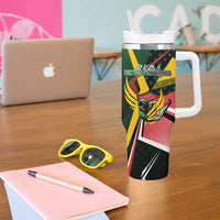 St Kitts and Nevis Cricket Patriots Tumbler With Handle Rising with Caribbean Battlefield