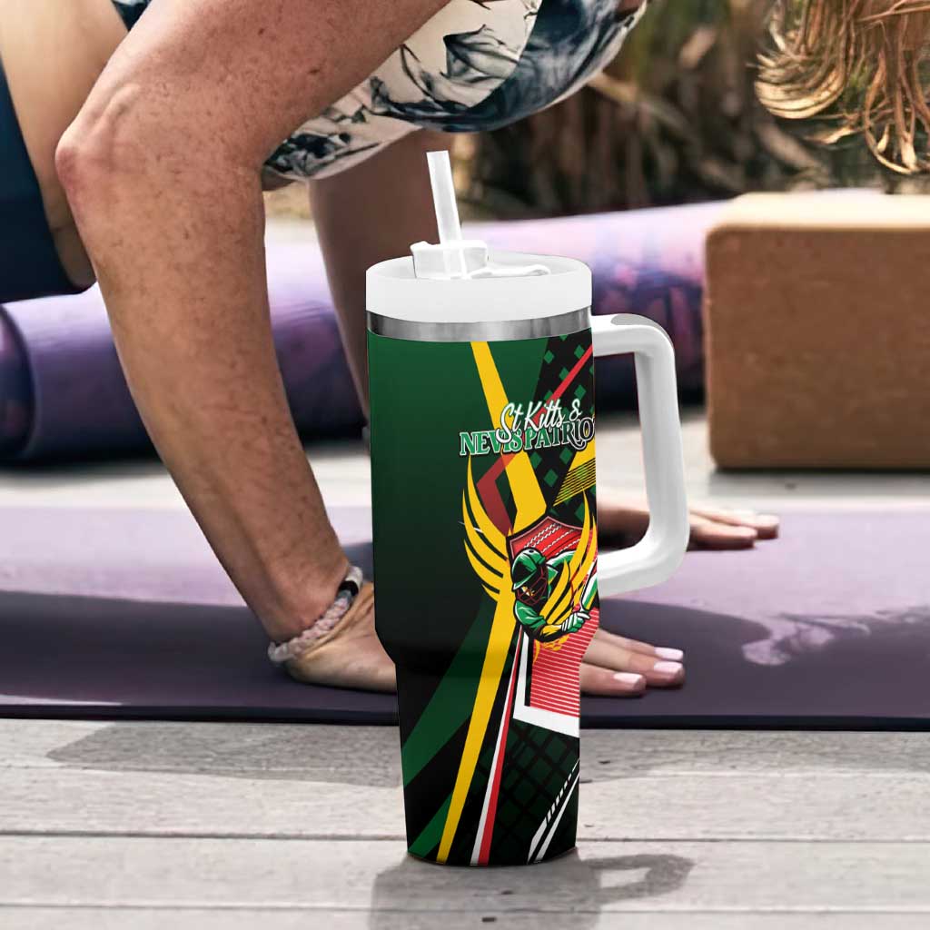 St Kitts and Nevis Cricket Patriots Tumbler With Handle Rising with Caribbean Battlefield