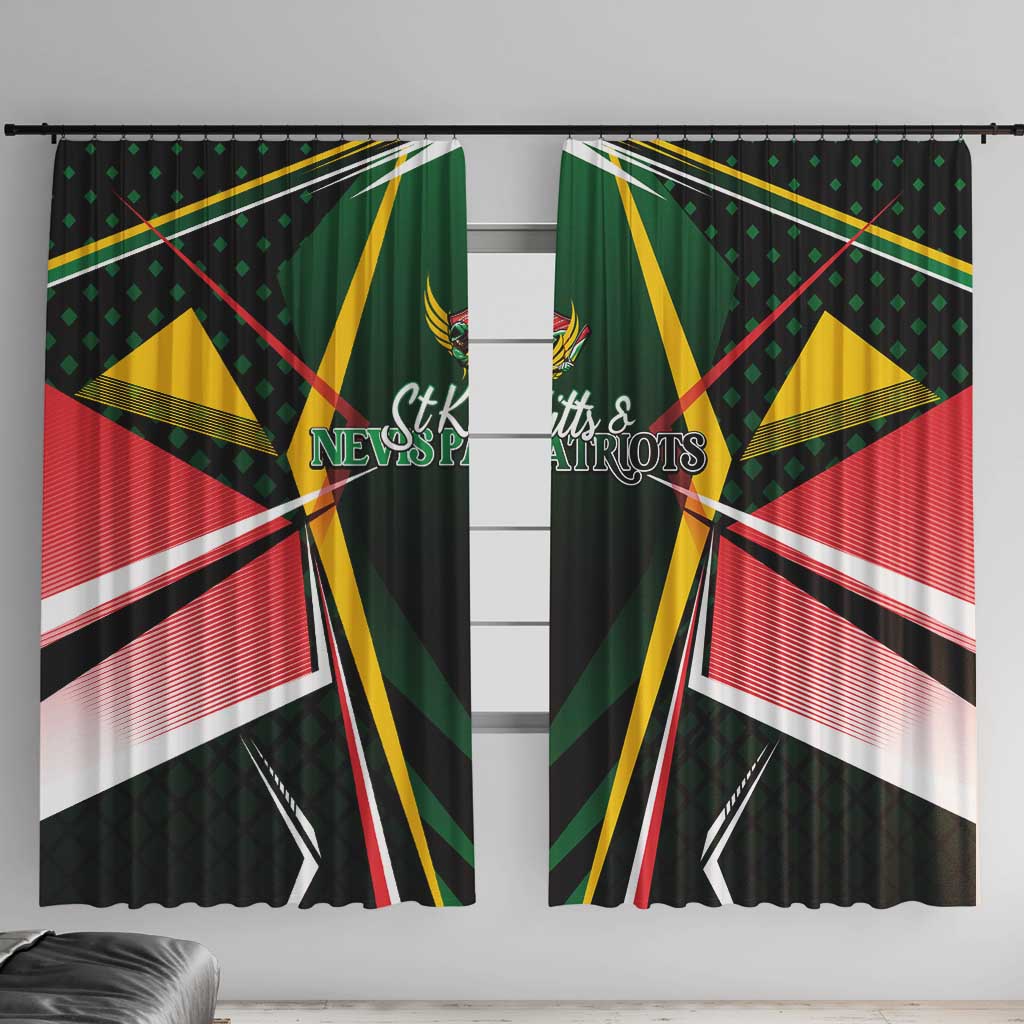 St Kitts and Nevis Cricket Patriots Window Curtain Rising with Caribbean Battlefield