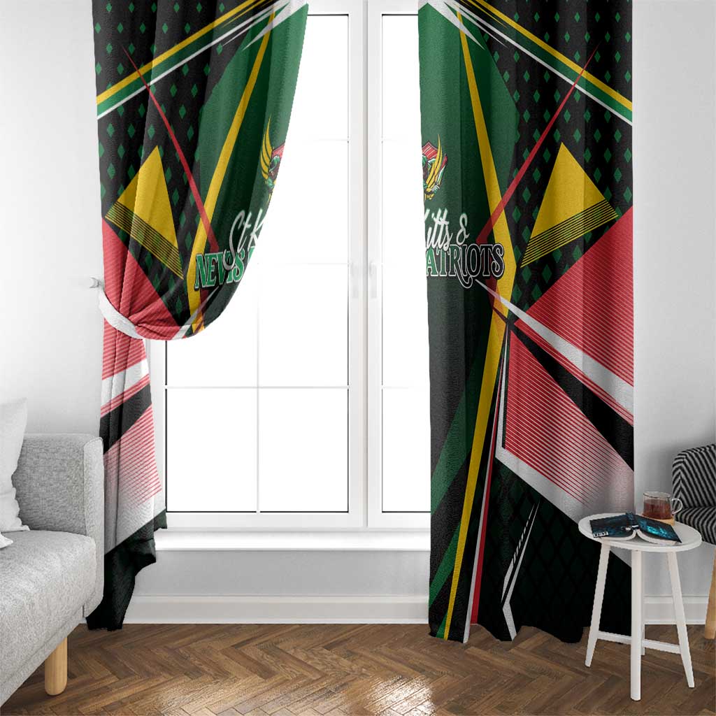 St Kitts and Nevis Cricket Patriots Window Curtain Rising with Caribbean Battlefield