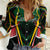 Personalised St Kitts and Nevis Cricket Patriots Women Casual Shirt Rising with Caribbean Battlefield