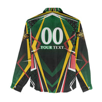 Personalised St Kitts and Nevis Cricket Patriots Women Casual Shirt Rising with Caribbean Battlefield