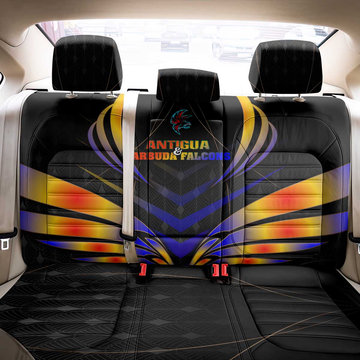 Antigua and Barbuda Cricket Falcons Back Car Seat Cover Wings of Glory
