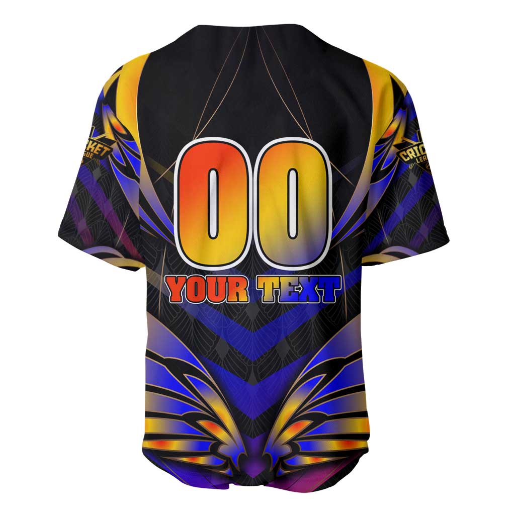 Personalised Antigua and Barbuda Cricket Falcons Baseball Jersey Wings of Glory