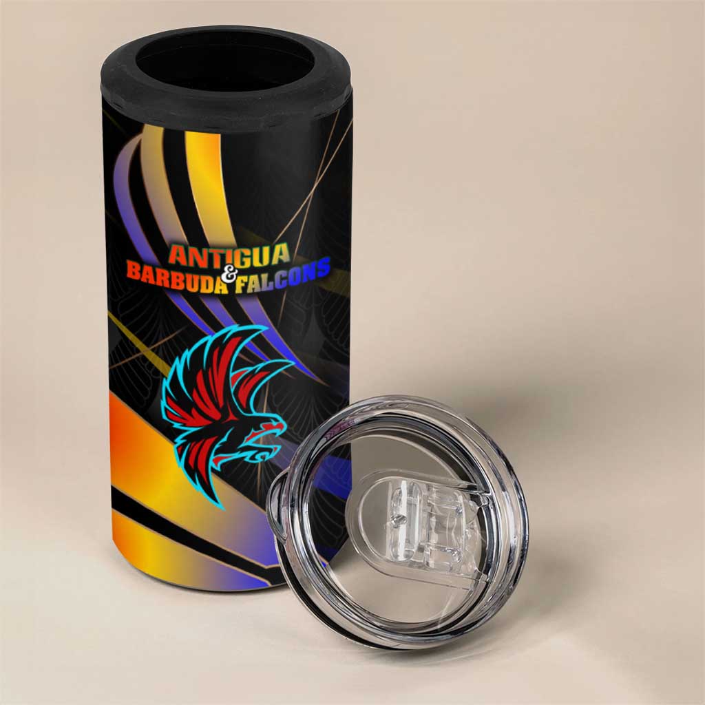 Antigua and Barbuda Cricket Falcons 4 in 1 Can Cooler Tumbler Wings of Glory