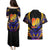 Personalised Antigua and Barbuda Cricket Falcons Couples Matching Puletasi and Hawaiian Shirt Wings of Glory