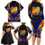 Personalised Antigua and Barbuda Cricket Falcons Family Matching Long Sleeve Bodycon Dress and Hawaiian Shirt Wings of Glory