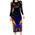 Personalised Antigua and Barbuda Cricket Falcons Family Matching Long Sleeve Bodycon Dress and Hawaiian Shirt Wings of Glory