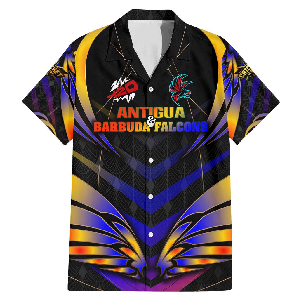 Personalised Antigua and Barbuda Cricket Falcons Family Matching Mermaid Dress and Hawaiian Shirt Wings of Glory
