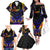 Personalised Antigua and Barbuda Cricket Falcons Family Matching Off The Shoulder Long Sleeve Dress and Hawaiian Shirt Wings of Glory