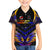 Personalised Antigua and Barbuda Cricket Falcons Family Matching Off The Shoulder Long Sleeve Dress and Hawaiian Shirt Wings of Glory
