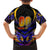 Personalised Antigua and Barbuda Cricket Falcons Family Matching Off Shoulder Maxi Dress and Hawaiian Shirt Wings of Glory