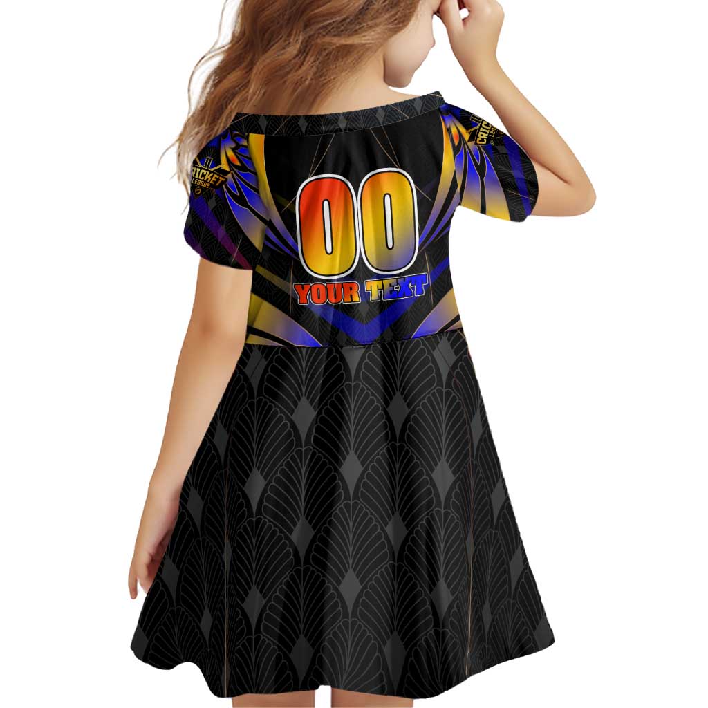 Personalised Antigua and Barbuda Cricket Falcons Family Matching Off Shoulder Short Dress and Hawaiian Shirt Wings of Glory