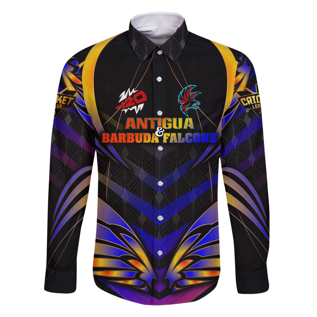 Personalised Antigua and Barbuda Cricket Falcons Family Matching Off Shoulder Short Dress and Hawaiian Shirt Wings of Glory